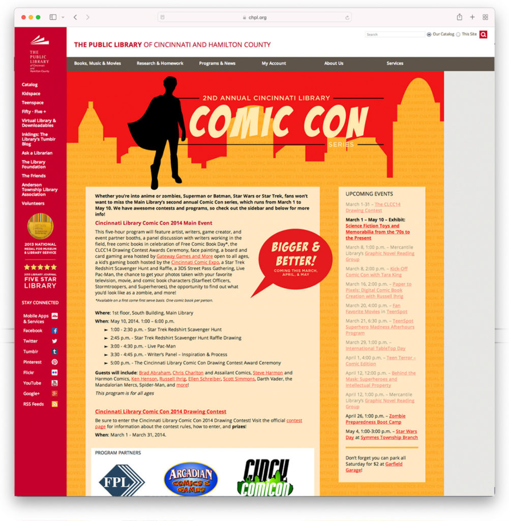 Cincinnati Public Library Comic Con Marketing Campaign Katie Ostoich